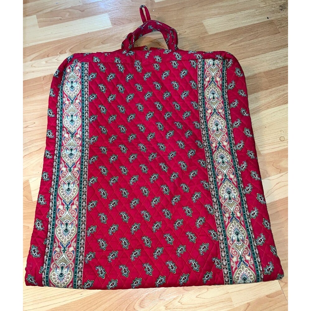 VTG Vera Bradley Apple Red Hanging Garment Bag 1991 Retired Travel  Monogram MWA